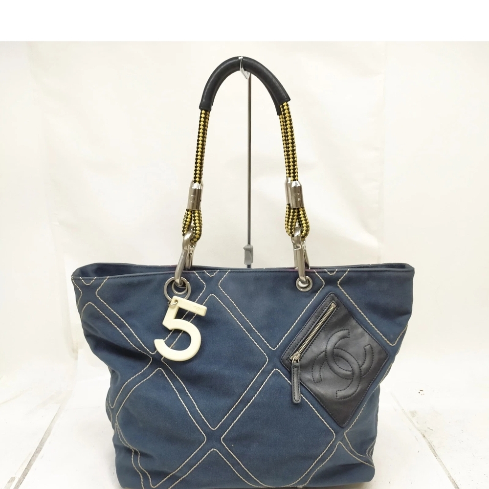 Chanel Navy Tote Bag